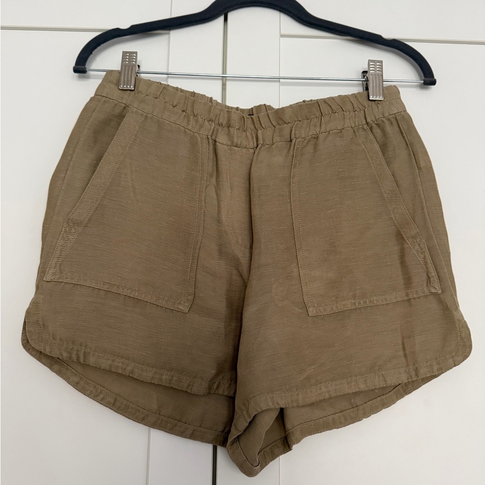 J. Crew Women's Tan Cargo Shorts size XS linen cupro blend
